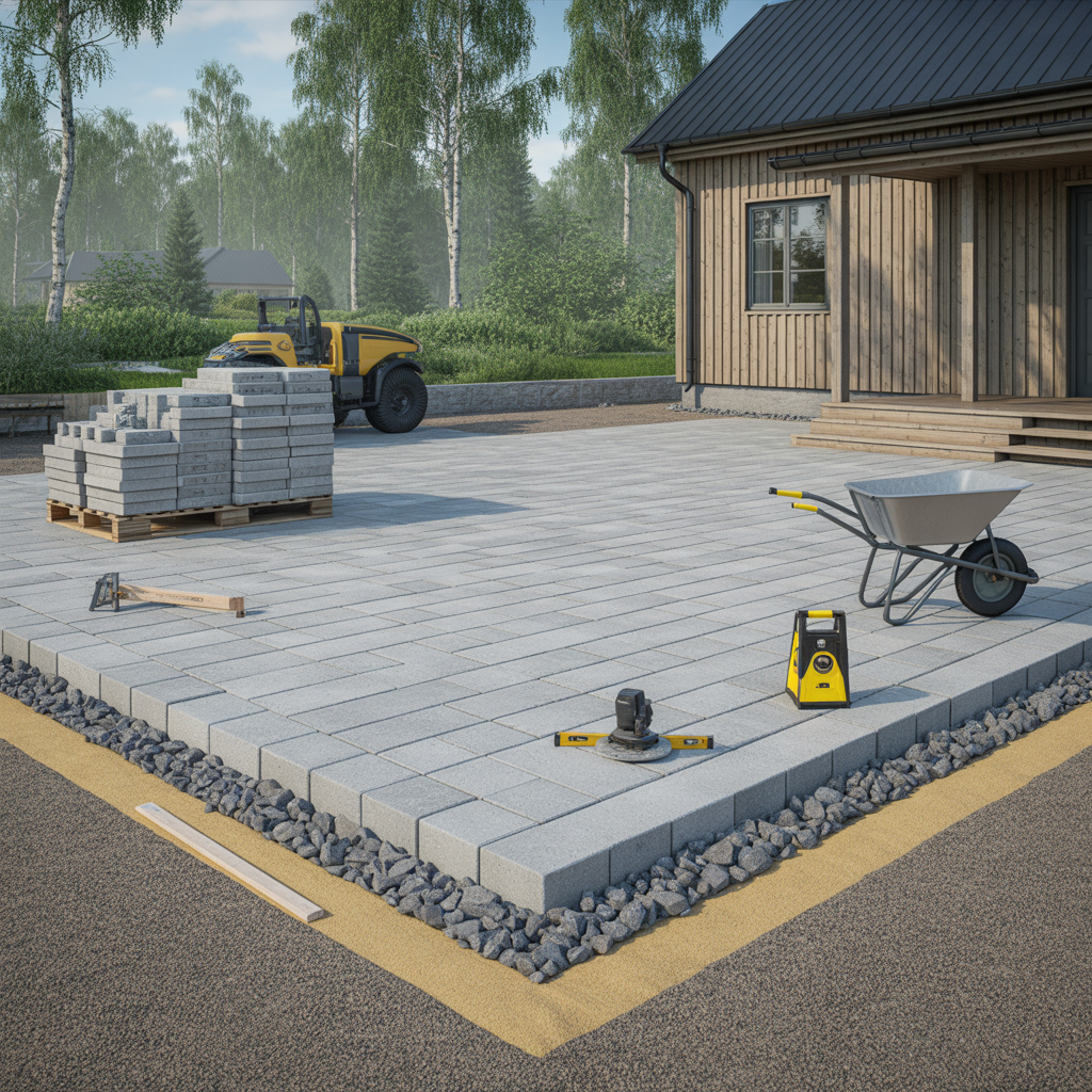 kostnad for stenlaggning per kvadratmeter 2025 vad ingar