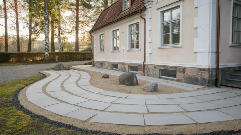 ny stens ttning runt hus och g ng i djursholm danderyd